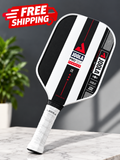 JOOLA Perseus Pro IV 16mm black and white pickleball paddle with carbon fiber surface and white grip