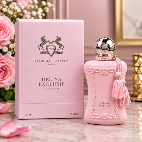 Parfums de Marly Delina Exclusif Eau de Parfum 75ml pink perfume bottle and box
